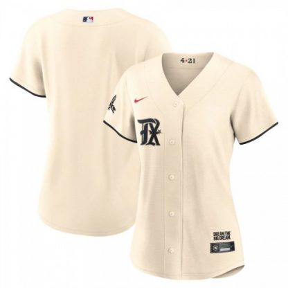 Texas Texas Rangers Blank Women's Nike Cream 2023 City Connect Replica Jersey