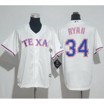 Texas Rangers #34 Nolan Ryan White Cool Base Stitched Youth MLB Jersey