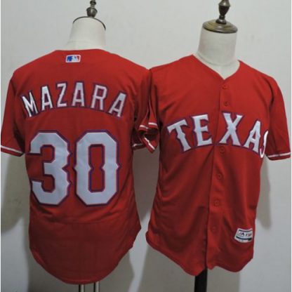 Texas Rangers #30 Nomar Mazara Red Flexbase Authentic Collection Stitched MLB Jersey