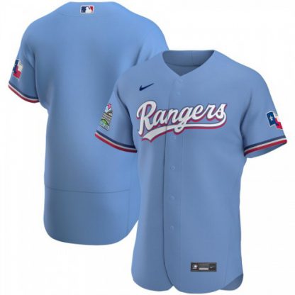 Texas Texas Rangers Men's Nike Light Blue Alternate 2020 Authentic Team MLB Jersey