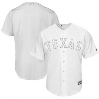 Texas Texas Rangers Blank Majestic 2019 Players' Weekend Cool Base Team Jersey White