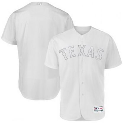 Texas Texas Rangers Blank Majestic 2019 Players' Weekend Flex Base Authentic Team Jersey White