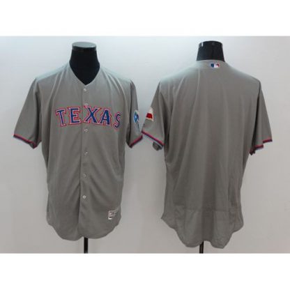 Texas Rangers Blank Grey Flexbase Authentic Collection Stitched MLB Jersey