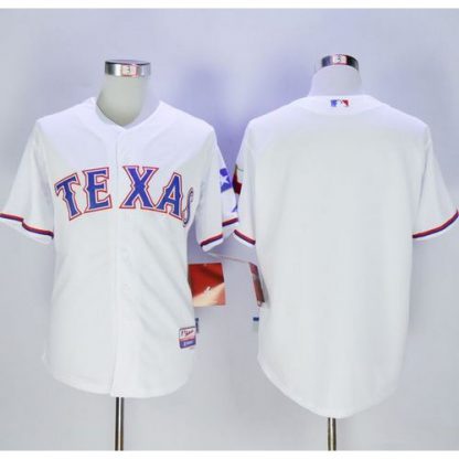 Texas Rangers Blank White Cool Base Stitched MLB Jersey