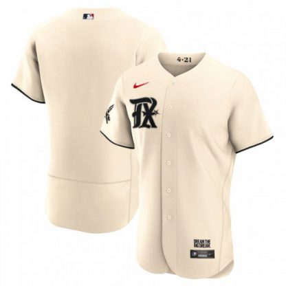 Texas Texas Rangers Blank Men's Nike White Home 2020 Authentic Patch Player MLB Jersey