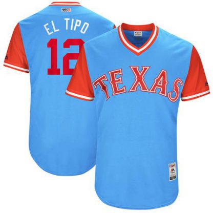 Texas Rangers #12 Rougned Odor Light Blue "El Tipo" Players Weekend Authentic Stitched MLB Jersey