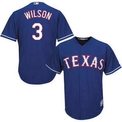 Texas Rangers #3 Russell Wilson Blue Cool Base Stitched Youth MLB Jersey