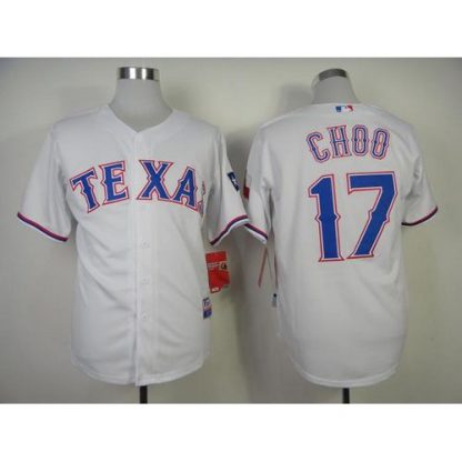Texas Rangers #17 Shin-Soo Choo White Cool Base Stitched MLB Jersey