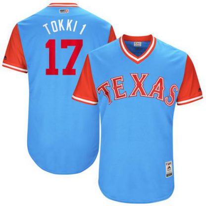 Texas Rangers #17 Shin-Soo Choo Light Blue "Tokki 1" Players Weekend Authentic Stitched MLB Jersey