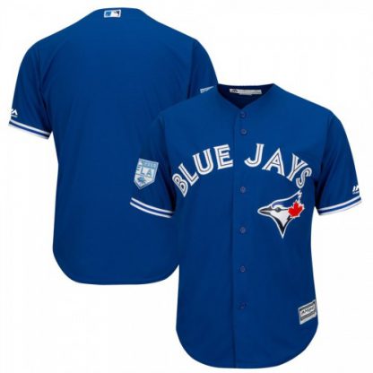 Toronto Blue Jays Blank Blue 2019 Spring Training Cool Base Stitched MLB Jersey