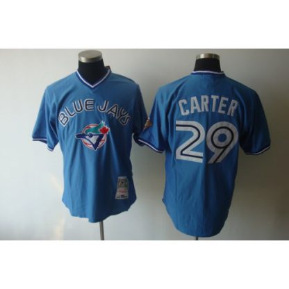 Mitchell And Ness 1993 Toronto Blue Jays #29 Joe Carter Blue Stitched MLB Jersey