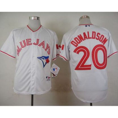 Toronto Blue Jays #20 Josh Donaldson White 2015 Canada Day Stitched MLB Jersey