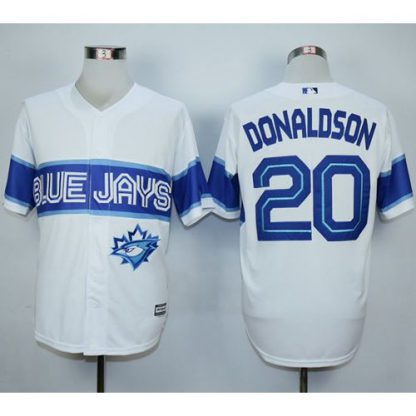 Toronto Blue Jays #20 Josh Donaldson White Exclusive New Cool Base Stitched MLB Jersey