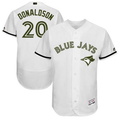 Toronto Blue Jays #20 Josh Donaldson White Flexbase Authentic Collection Memorial Day Stitched MLB Jersey