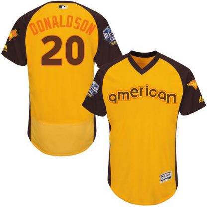 Toronto Blue Jays #20 Josh Donaldson Gold Flexbase Authentic Collection 2016 All-Star American League Stitched MLB Jersey