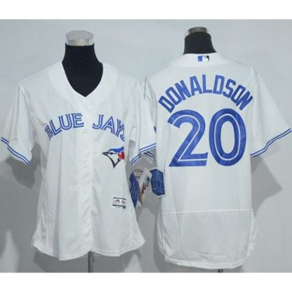 Toronto Blue Jays #20 Josh Donaldson White Flexbase Authentic Women's Stitched MLB Jersey