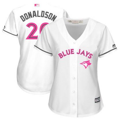 Toronto Blue Jays #20 Josh Donaldson White Mother's Day Cool Base Women's Stitched MLB Jersey