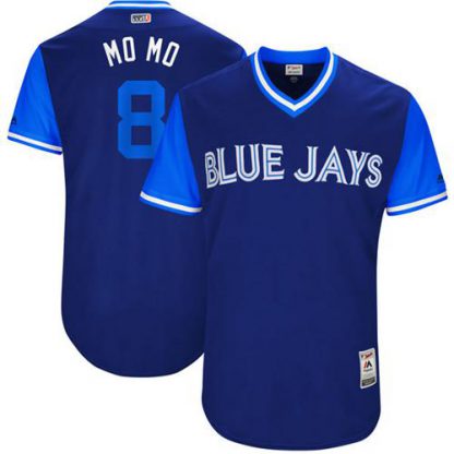 Toronto Blue Jays #8 Kendrys Morales Navy "MO MO" Players Weekend Authentic Stitched MLB Jersey