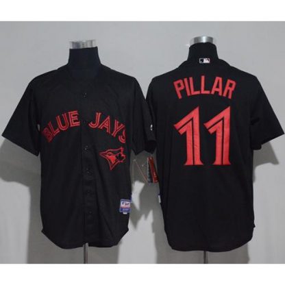 Toronto Blue Jays #11 Kevin Pillar Black Strip Stitched MLB Jersey