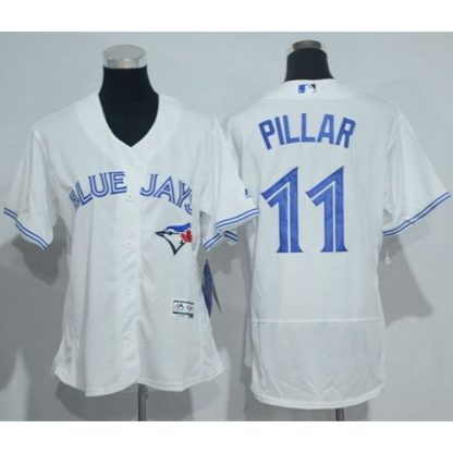 Toronto Blue Jays #11 Kevin Pillar White Flexbase Authentic Women's Stitched MLB Jersey