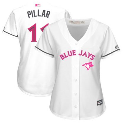Toronto Blue Jays #11 Kevin Pillar White Mother's Day Cool Base Women's Stitched MLB Jersey
