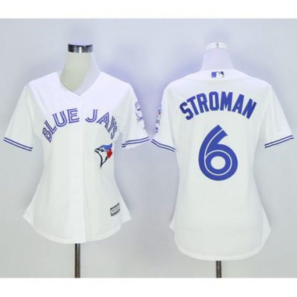 Toronto Blue Jays #6 Marcus Stroman White Women's Home Stitched MLB Jersey