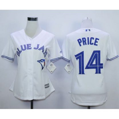 Toronto Blue Jays #14 David Price White Home Women's Stitched MLB Jersey