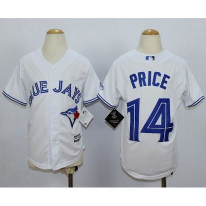 Toronto Blue Jays #14 David Price White Cool Base Stitched Youth MLB Jersey