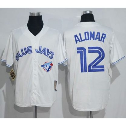 Toronto Blue Jays #12 Roberto Alomar White Cooperstown Throwback Stitched MLB Jersey