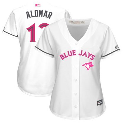 Toronto Blue Jays #12 Roberto Alomar White Mother's Day Cool Base Women's Stitched MLB Jersey