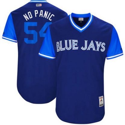 Toronto Blue Jays #54 Roberto Osuna Navy "No Panic" Players Weekend Authentic Stitched MLB Jersey