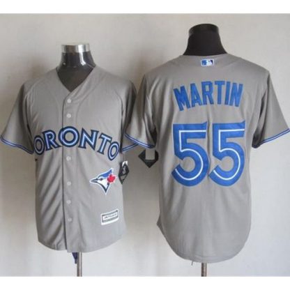 Toronto Blue Jays #55 Russell Martin Grey New Cool Base Stitched MLB Jersey