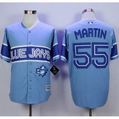 Toronto Blue Jays #55 Russell Martin Light Blue Exclusive New Cool Base Stitched MLB Jersey