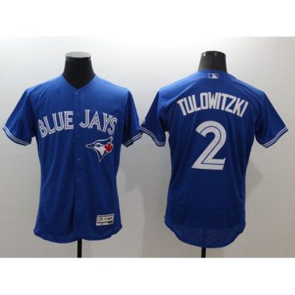 Toronto Blue Jays #2 Troy Tulowitzki Blue Flexbase Authentic Collection Stitched MLB Jersey