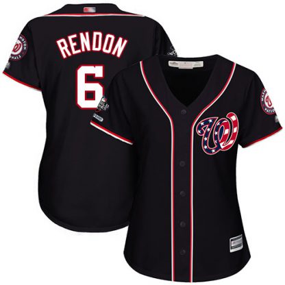 Washington Nationals #6 Anthony Rendon Navy Blue Alternate 2019 World Series Champions Women's Stitched MLB Jersey