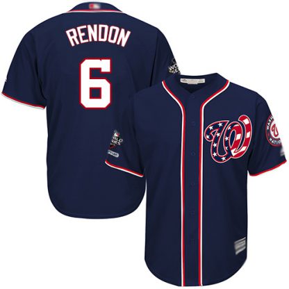Washington Nationals #6 Anthony Rendon Navy Blue Cool Base 2019 World Series Champions Stitched Youth MLB Jersey