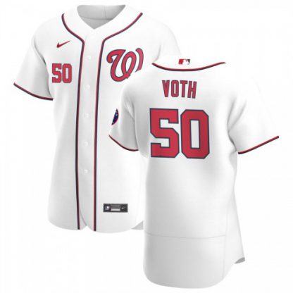 Washington Washington Nationals #50 Austin Voth Men's Nike White Home 2020 Authentic Player MLB Jersey