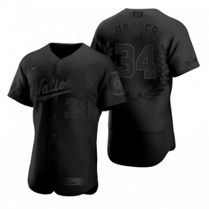 Washington Washington Nationals #34 Bryce Harper Men's Nike Black MLB MVP Limited Player Edition Jersey