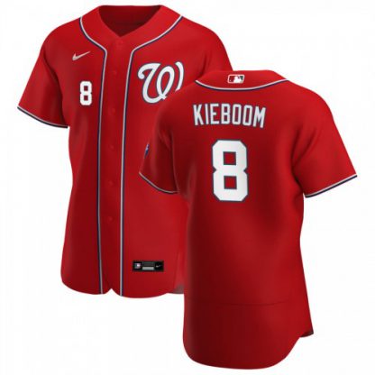 Washington Washington Nationals #8 Carter Kieboom Men's Nike Red Alternate 2020 Authentic Player MLB Jersey