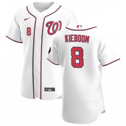 Washington Washington Nationals #8 Carter Kieboom Men's Nike White Home 2020 Authentic Player MLB Jersey