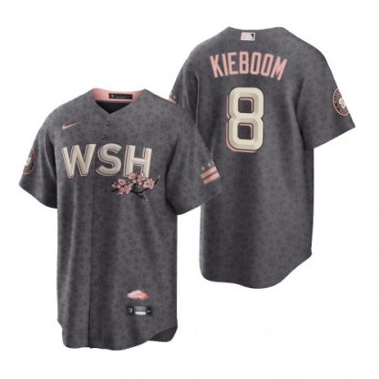 Washington Washington Nationals #8 Carter Kieboom Men's Nike Gray Game 2022 City Connect Replica Jersey