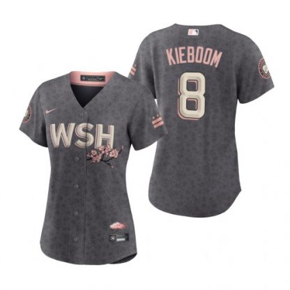 Washington Washington Nationals #8 Carter Kieboom Women's Nike Gray 2022 City Connect Replica Jersey