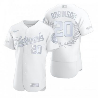 Washington Washington Nationals #20 Frank Robinson Men's Nike Platinum MLB MVP Limited Player Edition Jersey