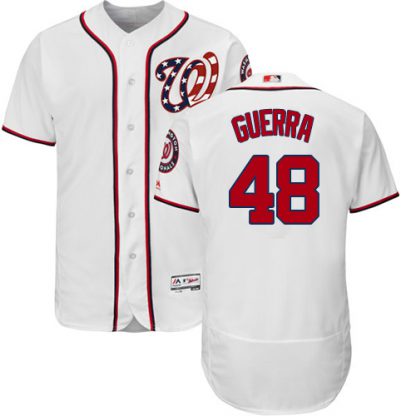 Washington Nationals #48 Javy Guerra White Flexbase Authentic Collection Stitched MLB Jersey