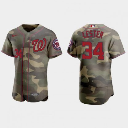 Washington Washington Nationals #34 Jon Lester Men's Nike 2021 Armed Forces Day Authentic MLB Jersey -Camo
