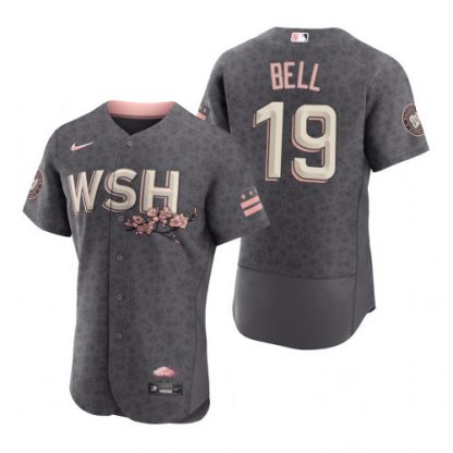 Washington Washington Nationals #19 Josh Bell Men's Nike Authentic Gray 2022 City Connect Jersey