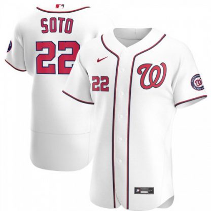 Washington Washington Nationals #22 Juan Soto Men's Nike White Home 2020 Authentic Player MLB Jersey