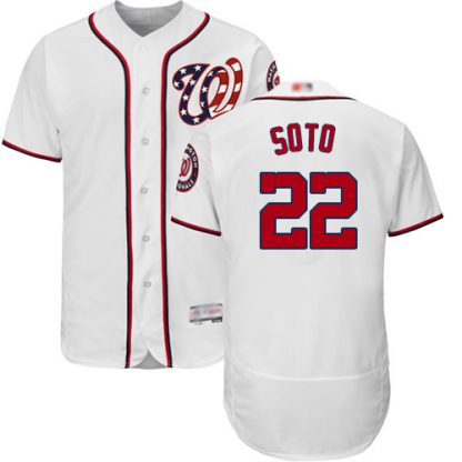 Washington Nationals #22 Juan Soto White Flexbase Authentic Collection Stitched MLB Jersey