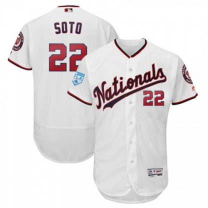 Washington Nationals #22 Juan Soto White 2019 Spring Training Flex Base Stitched MLB Jersey