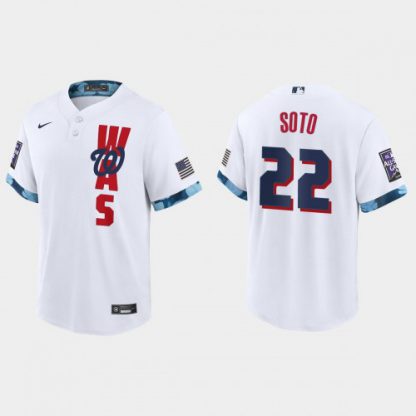 Washington Washington Nationals #22 Juan Soto 2021 Mlb All Star Game Fan's Version White Jersey